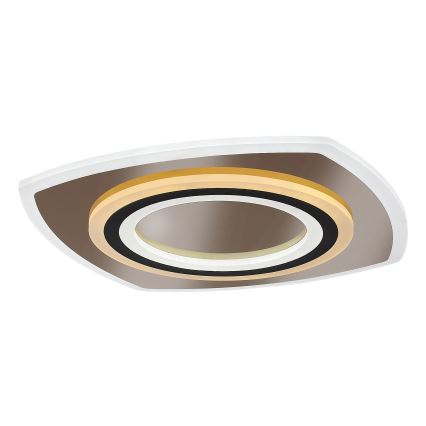 Rabalux - Dimbart LED-takarmatur LED/60W/230V 3000/4000/6000K matt krom/svart + fjärrkontroll 48x48 cm