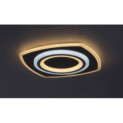Rabalux - Dimbart LED-takarmatur LED/60W/230V 3000/4000/6000K matt krom + fjärrkontroll 48x48 cm