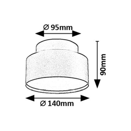 Rabalux - LED-taklampa LED/24W/230V 3000K svart, Ø 14 cm
