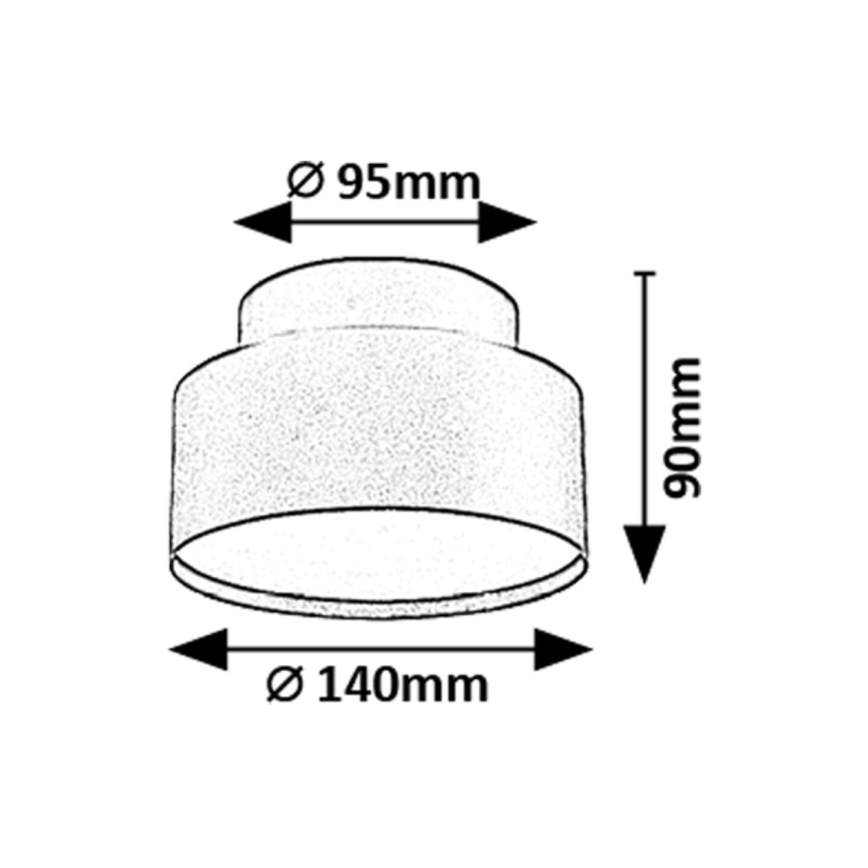 Rabalux - LED-taklampa LED/24W/230V 3000K svart, Ø 14 cm