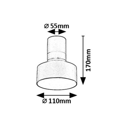 Rabalux - LED-takarmatur LED/10W/230V 3000K svart Ø 11 cm