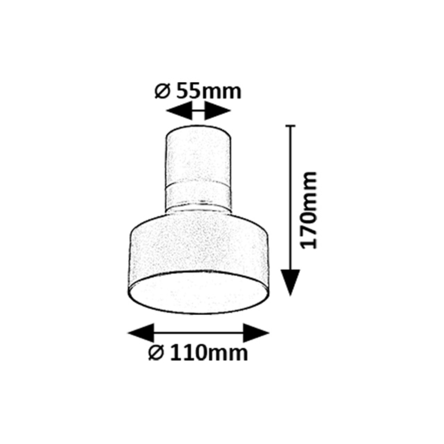 Rabalux - LED-takarmatur LED/10W/230V 3000K svart Ø 11 cm