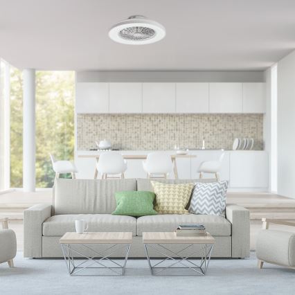 Rabalux - LED dimbar taklampa med fläkt LED/48W/230V 3000-6500K + fjärrkontroll