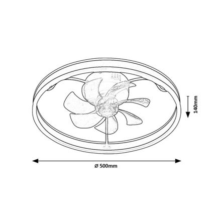 Rabalux - LED Dimbar taklampa med fläkt LED/40W/230V 3000/4000/6000K Wi-Fi + fjärrkontroll