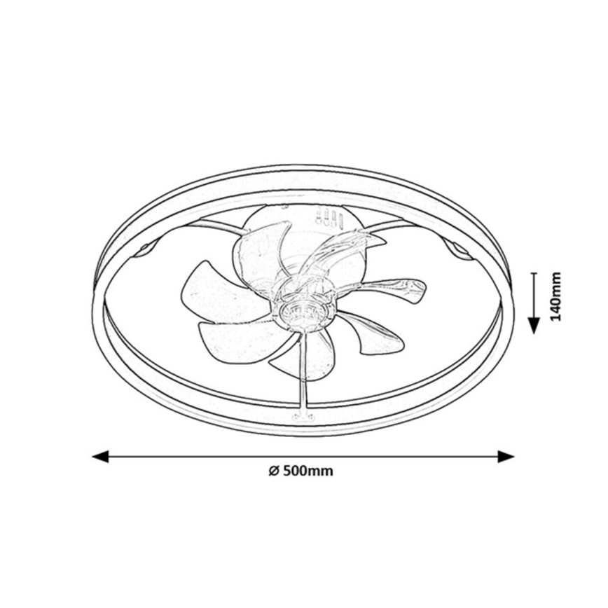 Rabalux - LED Dimbar taklampa med fläkt LED/40W/230V 3000/4000/6000K Wi-Fi + fjärrkontroll