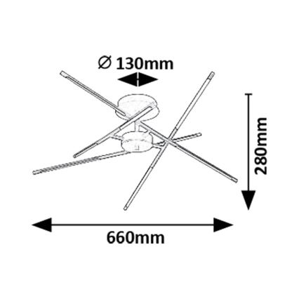 Rabalux - LED ytmonterad ljuskrona LED/40W/230V 3000K svart