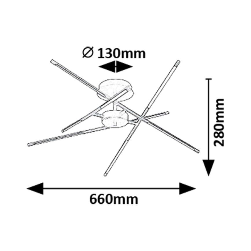 Rabalux - LED ytmonterad ljuskrona LED/40W/230V 3000K svart