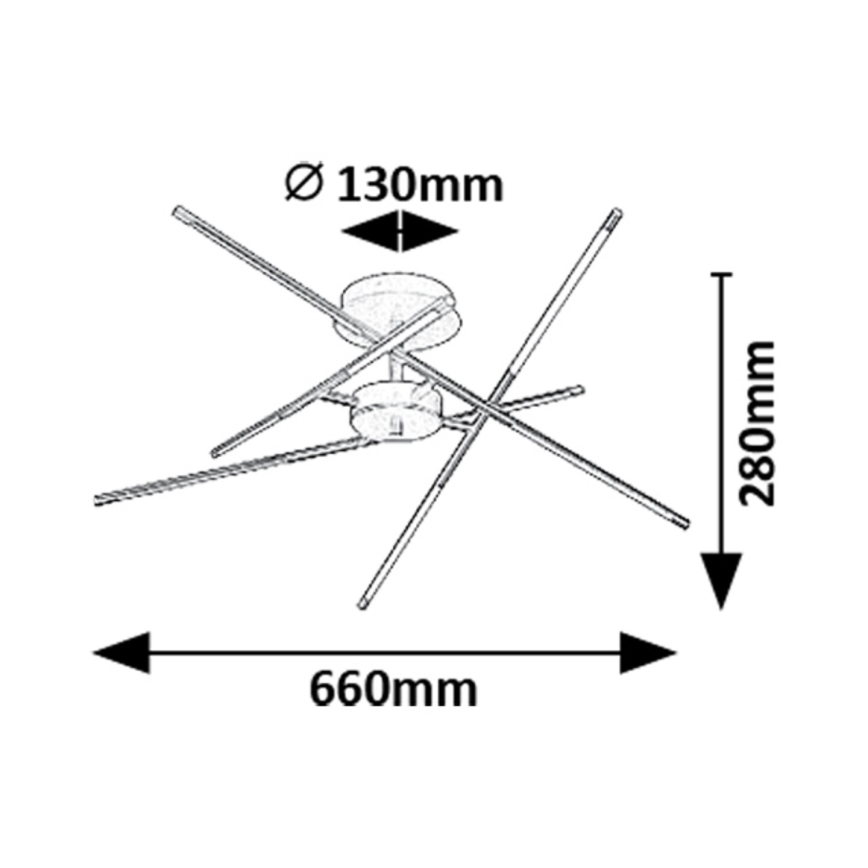 Rabalux - LED ytmonterad ljuskrona LED/40W/230V 3000K guld