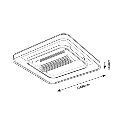 Rabalux - LED Dimbar taklampa med fläkt LED/50W/230V 3000/4000/6000K Wi-Fi + fjärrkontroll
