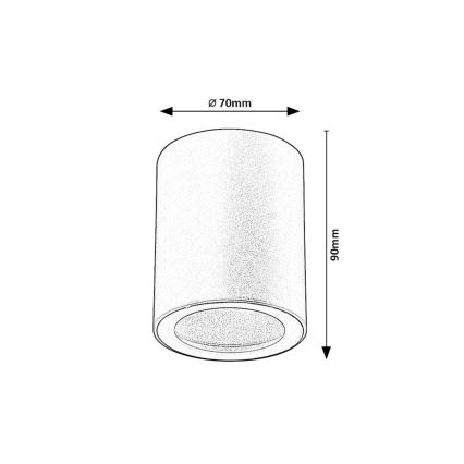 Rabalux - Takarmatur 1xGU10/35W/230V Ø 7 cm svart