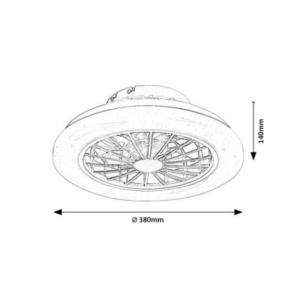 Rabalux - Dimbart LED-taklampa med fläkt LED/24W/230V 3000-6500K + fjärrkontroll