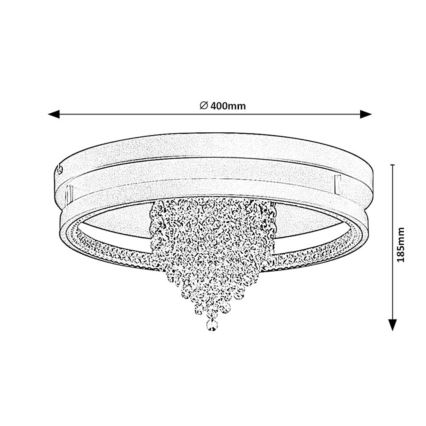 Rabalux - LED-taklampa LED/30W/230V 3000/3500/4000K Ø 40 cm
