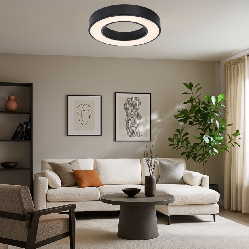 Rabalux - Dimbar LED-taklampa LED/45W/230V 3000-6500K Ø 60 cm svart + fjärrkontroll