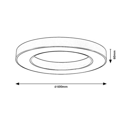Rabalux - Dimbar LED-taklampa LED/45W/230V 3000-6500K Ø 60 cm svart + fjärrkontroll