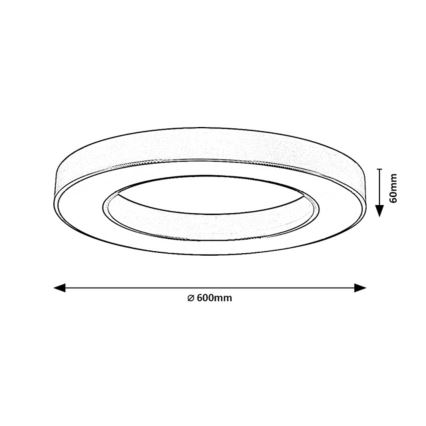 Rabalux - Dimbart LED-takarmatur LED/45W/230V 3000–6500K Ø 60 cm guldfärgad + fjärrkontroll