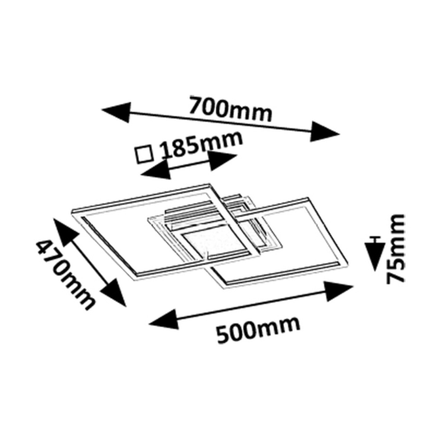Rabalux - LED-taklampa LED/28W/230V 3000K Ø 70 cm