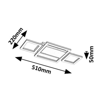 Rabalux - LED-taklampa LED/24W/230V 4000K 22x51 cm