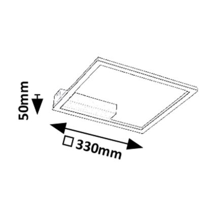 Rabalux - LED-taklampa LED/24W/230V 3000K 33x33 cm