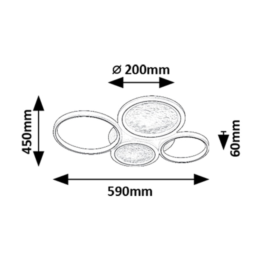 Rabalux - LED Dimbar taklampa LED/40W/230V 3000-6500K + fjärrkontroll