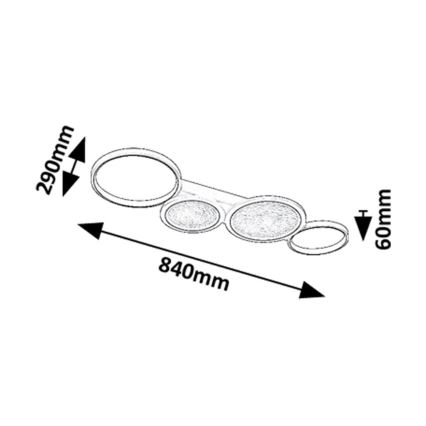 Rabalux - LED Dimbar taklampa LED/40W/230V 3000-6500K + fjärrkontroll