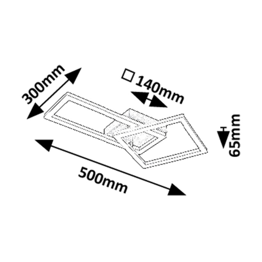 Rabalux - LED taklampa LED/24W/230V 3000K 30x50 cm