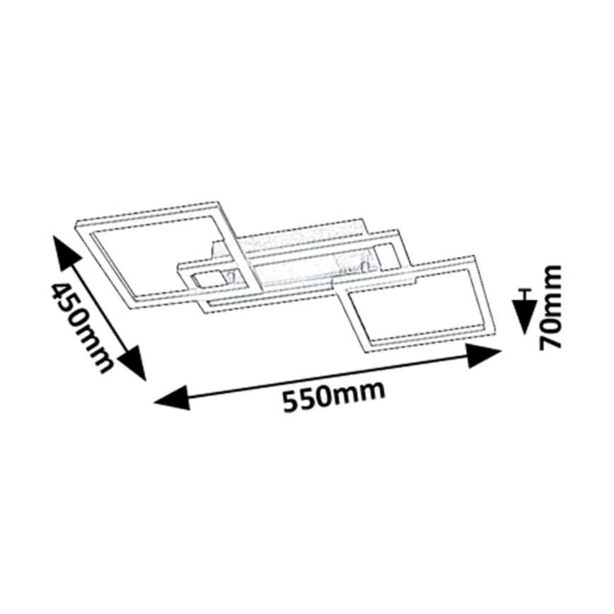 Rabalux - Dimbart LED-taklampa LED/40W/230V 3000-6500K 45x55 cm + fjärrkontroll