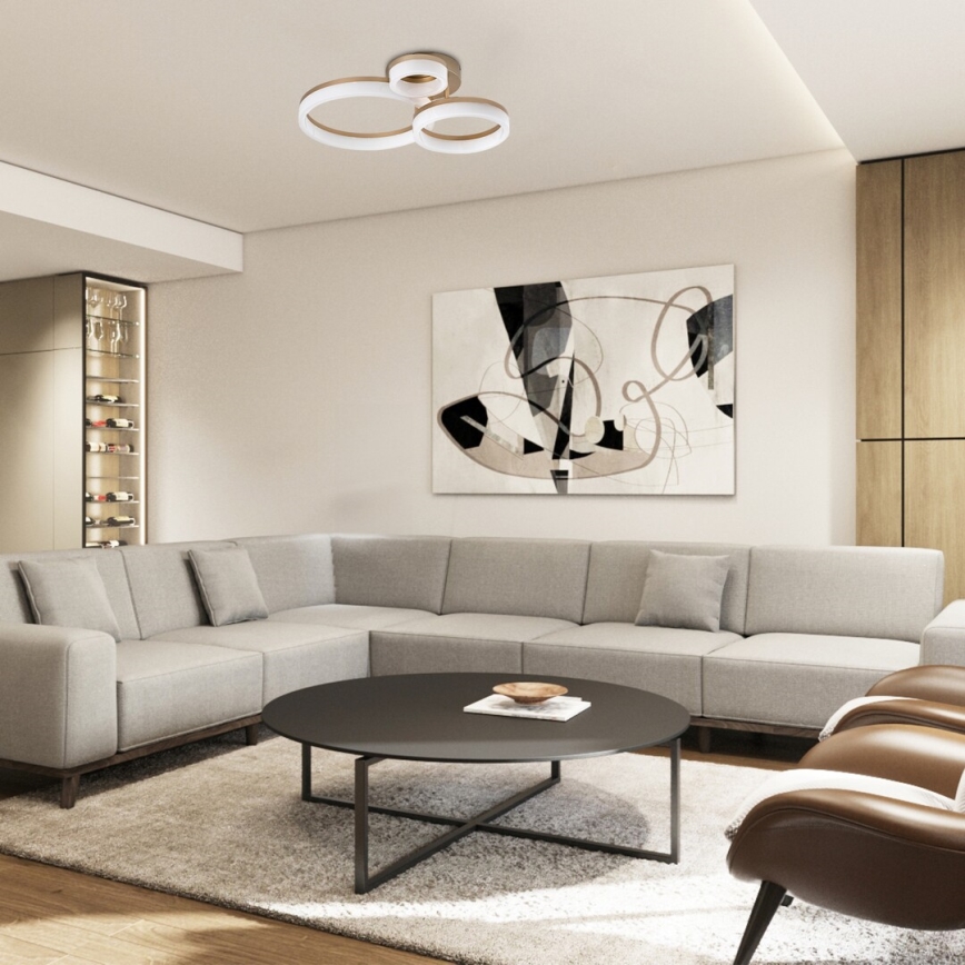 Rabalux - LED taklampa LED/24W/230V 3000/4000/6500K guld 38x51 cm