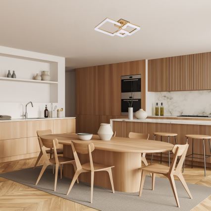 Rabalux - LED taklampa LED/22W/230V 3000/4000/6500K guld 47x47 cm