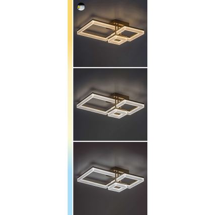 Rabalux - LED taklampa LED/22W/230V 3000/4000/6500K guld 47x47 cm