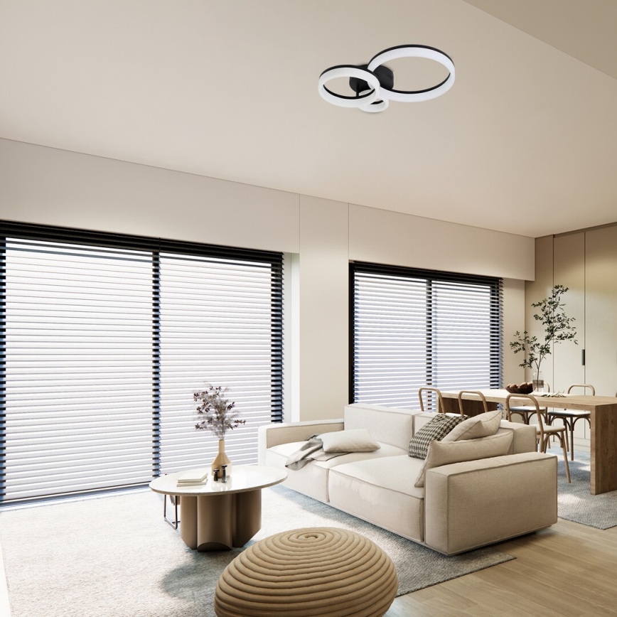 Rabalux - LED taklampa LED/24W/230V 3000/4000/6500K svart 38x51 cm