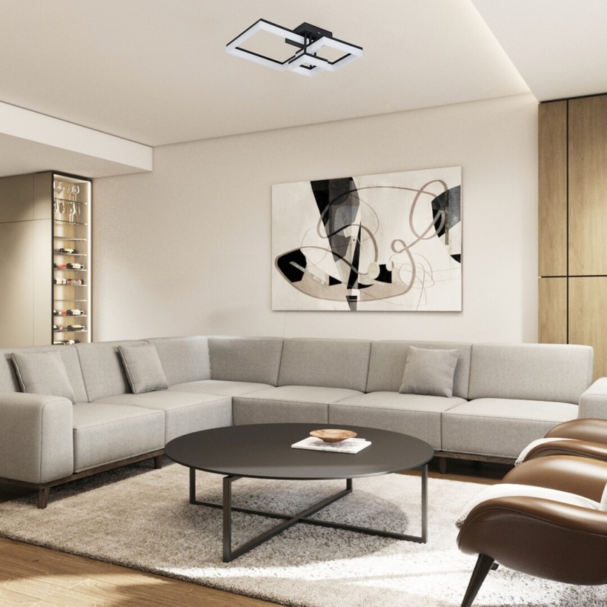 Rabalux - LED taklampa LED/22W/230V 3000/4000/6500K svart 47x47 cm