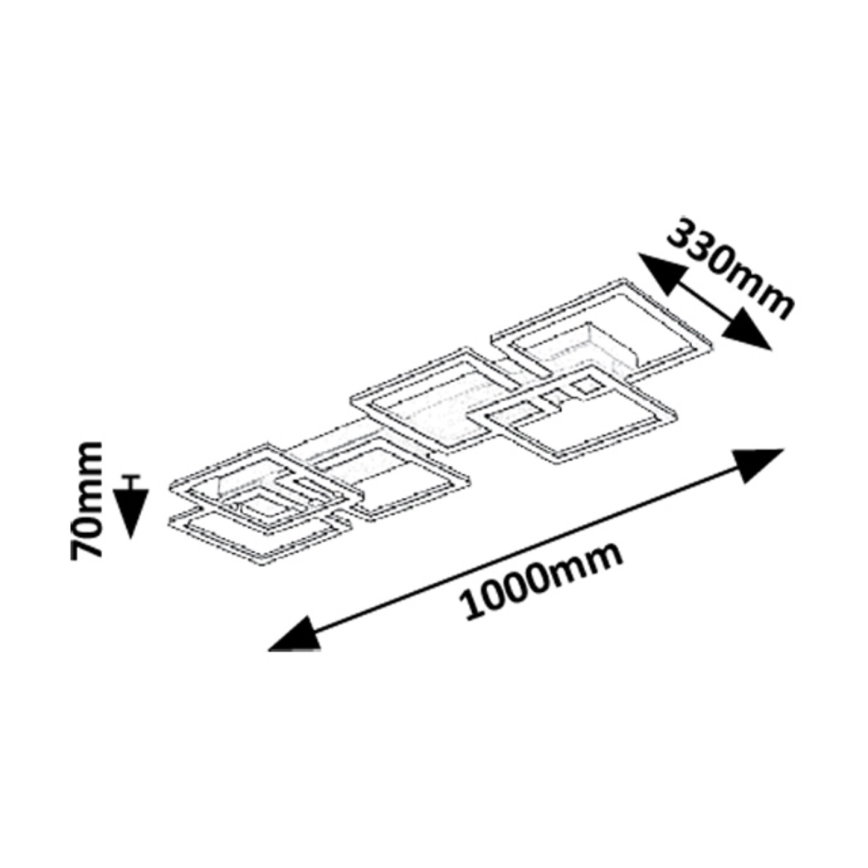 Rabalux - Dimbar LED-taklampa 40W/230V 3000-6500K 33x100 cm + fjärrkontroll