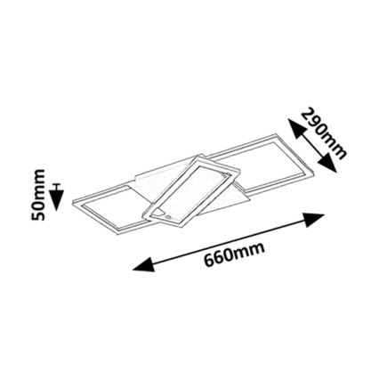 Rabalux - Dimbar LED-taklampa LED/40W/230V 3000-6500K 29x66 cm + fjärrkontroll