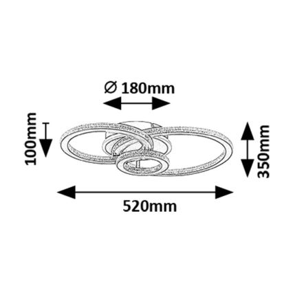 Rabalux - Dimbart LED-takarmatur LED/40W/230V 3000-6500K + fjärrkontroll 35x52 cm