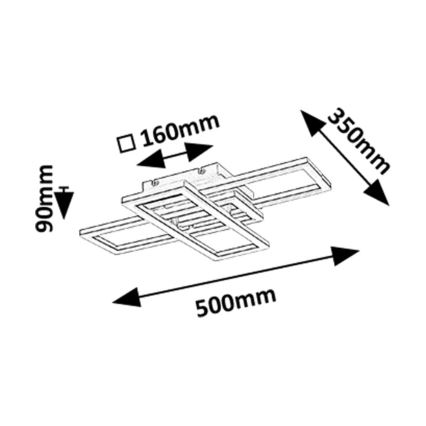 Rabalux - Dimbart LED-takarmatur LED/40W/230V 3000–6500K + fjärrkontroll 35x50 cm