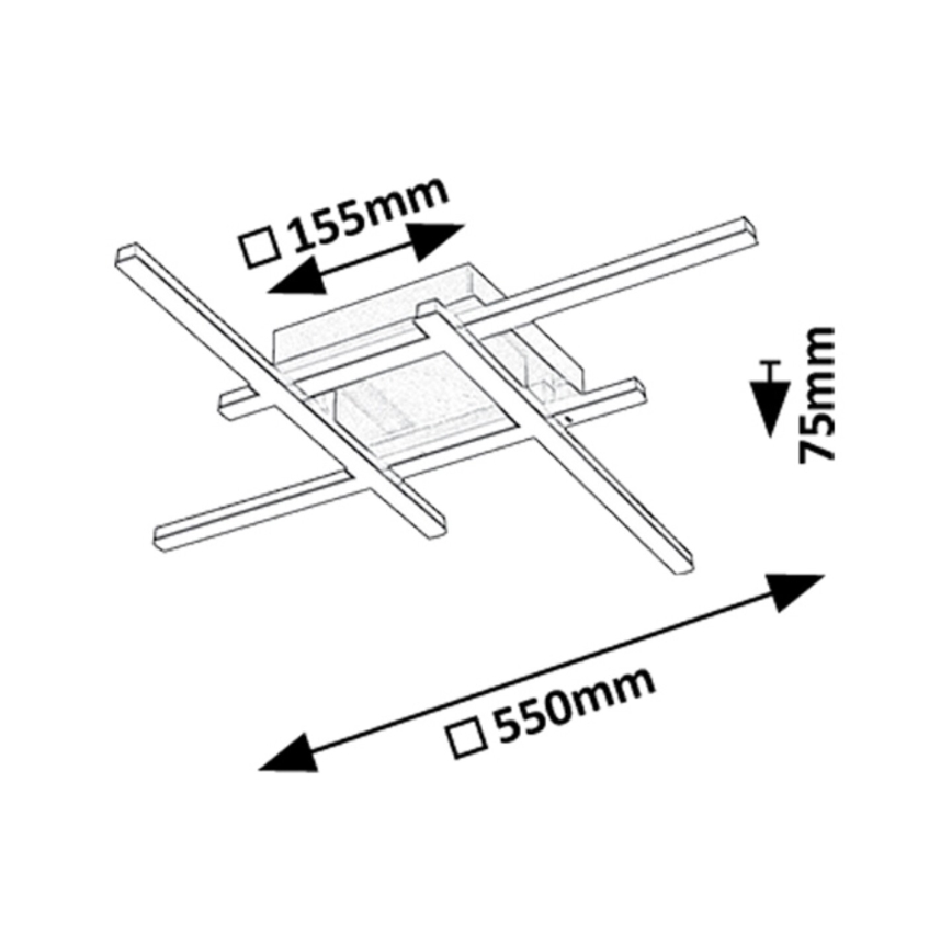 Rabalux - LED-taklampa 24W/230V 4000K 55x55 cm