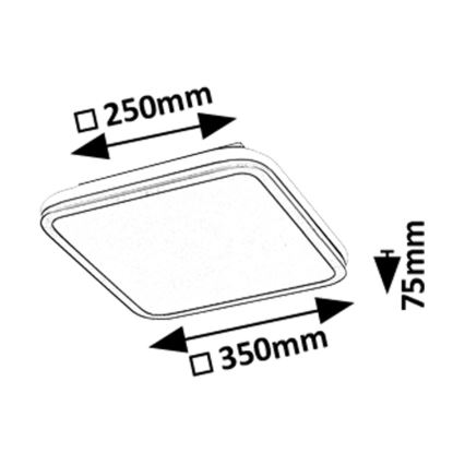 Rabalux - LED RGB dimmbar takarmatur LED/43W/230V 3000-6500K med fjärrkontroll 35x35 cm