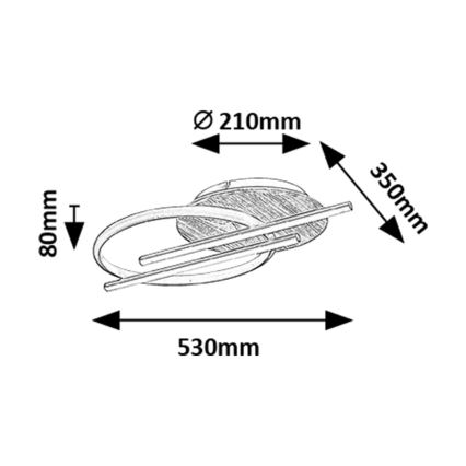 Rabalux - LED taklampa LED/40W/230V 3000/4000/6500K