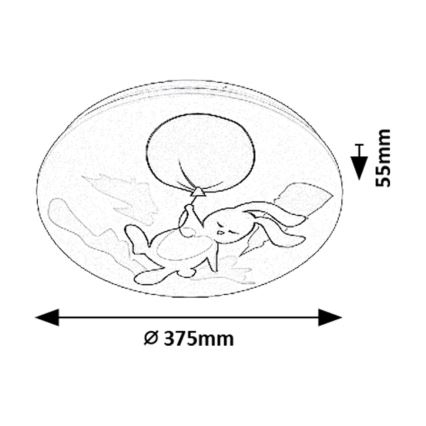 Rabalux - LED taklampa för barn LED/24W/230V 3000K Ø 37,5 cm