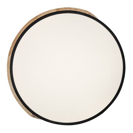 Rabalux - LED-taklampa, 24 W, 230 V, 4000 K, svart/ek, Ø 41 cm
