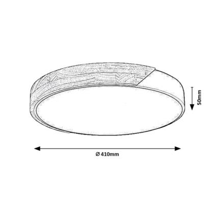 Rabalux - LED taklampa LED/24W/230V 3000K vit/ek Ø 41 cm
