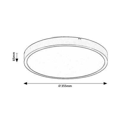 Rabalux - LED ljusreglerad taklampa till badrum LED/24W/230V 3000-6000K IP44 diameter 35,5 cm vit + fjärrkontroll