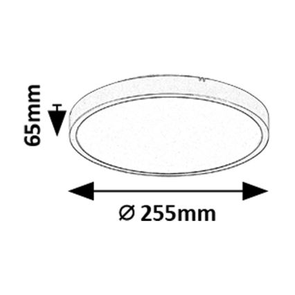 Rabalux - LED taklampa för badrum LED/12W/230V 3000/4000/6000K IP44 diameter 25,5 cm svart