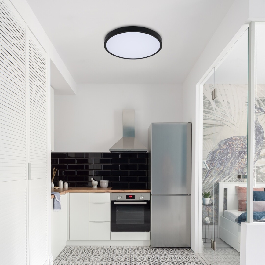 Rabalux - LED RGB dimbar taklampa för badrum LED/36W/230V 3000-6000K Wi-Fi Tuya IP44 Ø 42 cm svart