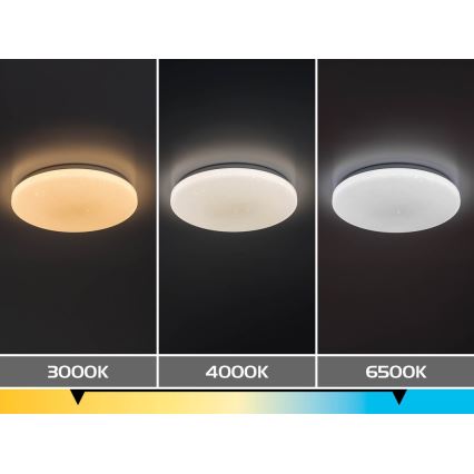 Rabalux - LED dimbar takarmatur LED/12W/230V 3000-6500K Ø 26 cm + fjärrkontroll