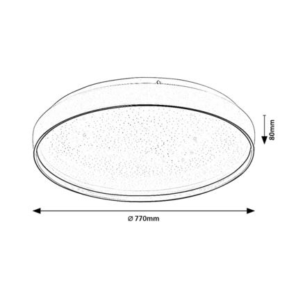 Rabalux - LED dimbar taklampa LED/80W/230V 3000-6500K Ø 77 cm + fjärrkontroll