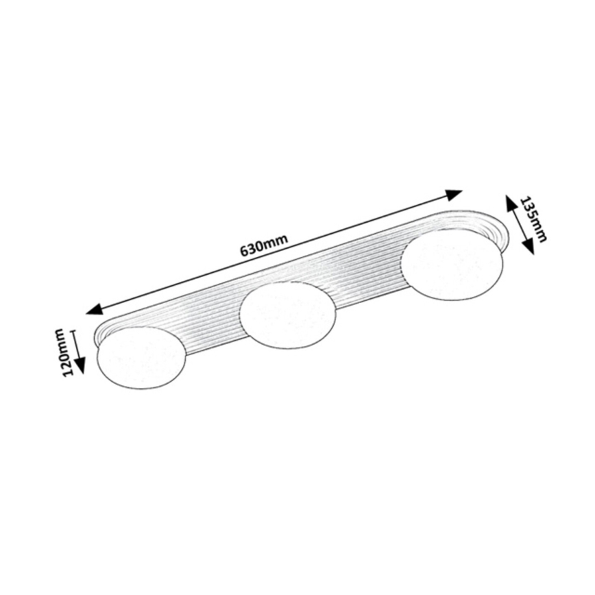 Rabalux - Taklampa 3xG9/25W/230V 63x13,5 cm