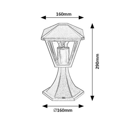 Rabalux - Utomhuslampa 1xE27/40W/230V IP44