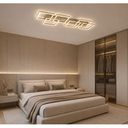 Rabalux - LED Dimbar taklampa LED/40W/230V 3000-6500K 33x100 cm guldfärgad + fjärrkontroll