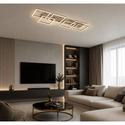 Rabalux - LED Dimbar taklampa LED/40W/230V 3000-6500K 33x100 cm guldfärgad + fjärrkontroll